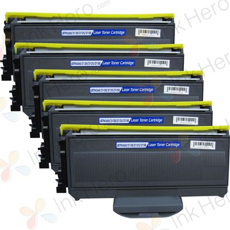 5 stuks Brother TN2120 toner zwart (Ink Hero Huismerk)