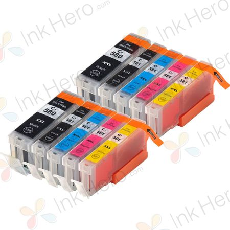 10 stuks Canon PGI-580XXL & CLI-581XXL inktcartridges super hoge capaciteit (Ink Hero Huismerk)