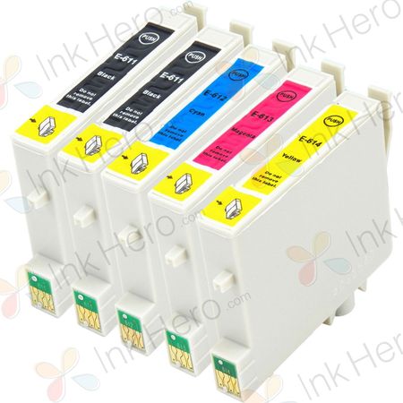 5 stuks Epson T0615 inktcartridges (Ink Hero Huismerk)