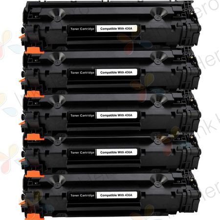 5 stuks HP 36A (CB436A) toner zwart (Ink Hero Huismerk)