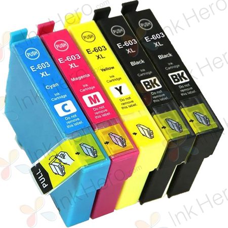 5 stuks Epson 603XL inktcartridges hoge capaciteit (Ink Hero Huismerk)