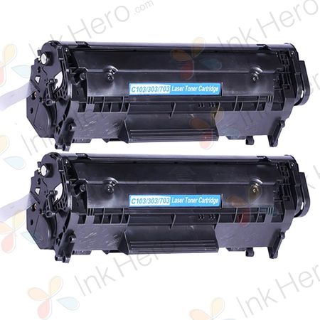 2 stuks Canon 703 toner zwart (Ink Hero Huismerk)