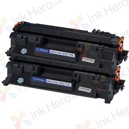 2 stuks Canon 719 toner zwart (Ink Hero Huismerk)