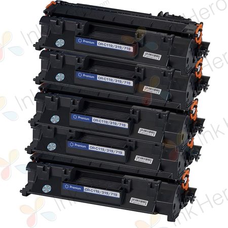 5 stuks Canon 719 toner zwart (Ink Hero Huismerk)