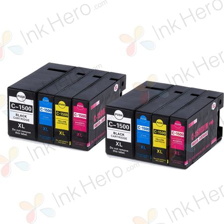 8 stuks Canon PGI-1500XL inktcartridges hoge capaciteit (Ink Hero Huismerk)