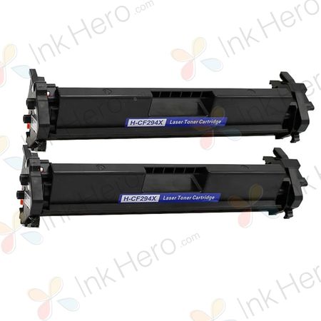 2 stuks HP 94X (CF294X) toner zwart hoge capaciteit (Ink Hero Huismerk)