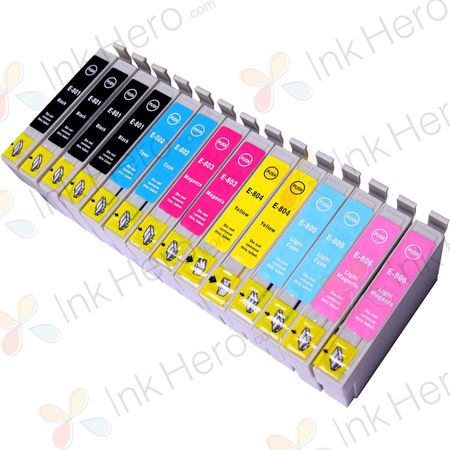 14 stuks Epson T0807 inktcartridges (Ink Hero Huismerk)