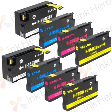 8 stuks HP 950XL & 951XL inktcartridges hoge capaciteit (Ink Hero Huismerk)