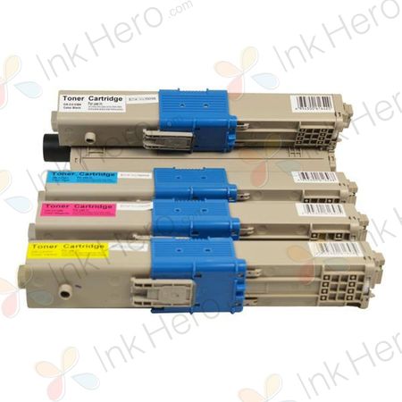 4 stuks Oki C310DN, C330DN, MC361, MC362DN, C331DN toner (Ink Hero Huismerk)