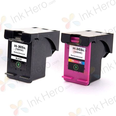 2 stuks HP 303XL inktcartridges hoge capaciteit (Ink Hero Huismerk)