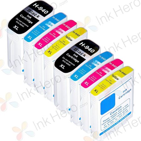 8 stuks HP 940XL inktcartridges hoge capaciteit (Ink Hero Huismerk)